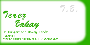 terez bakay business card