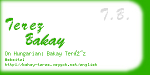 terez bakay business card